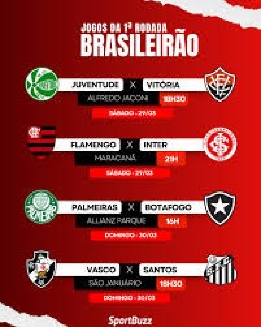 Campeonato Brasileiro 2026 começa hoje. Saiba confrontos e horários da 1ª rodada