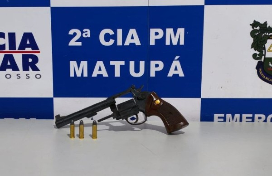PM apreende revólver em Matupá após denúncia sobre possível plano de homicídio