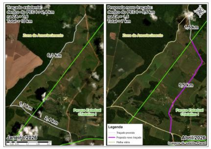 Entidades ambientais denunciam construção de rodovia irregular no Parque Cristalino