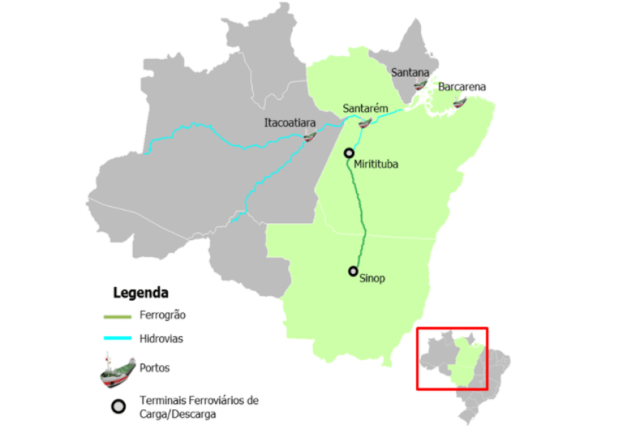 Nova ferrovia com quase mil quilômetros entre MT e PA tem previsão de investimento de mais de R$ 30 bilhões