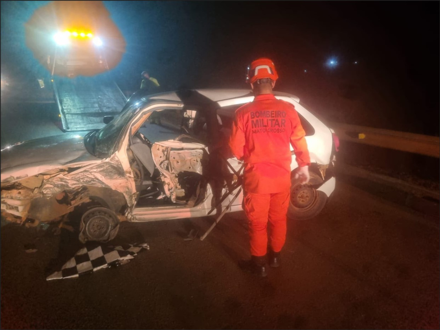 Motorista fica ferido após capotamento na BR-163 em Guarantã do Norte