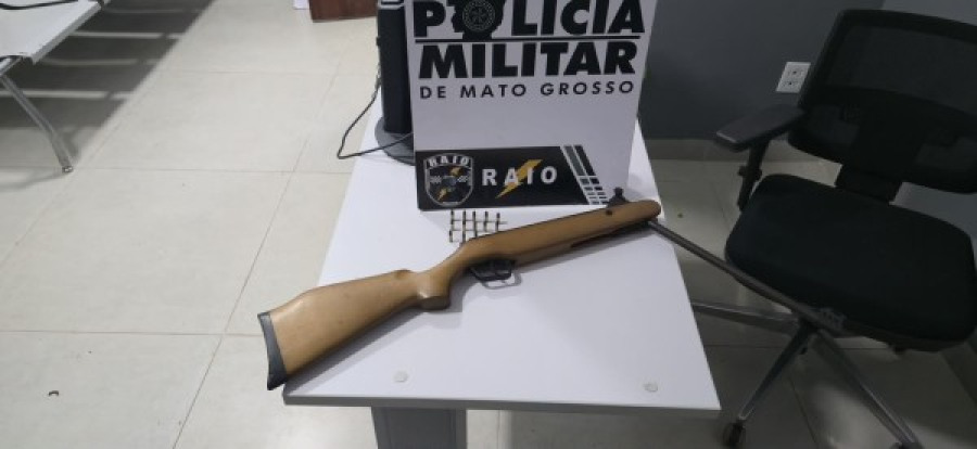 Suspeito dispara contra policiais e acaba detido com espingarda em Guarantã do Norte